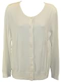 Kenneth Cole Womens Button Front Cardigan Sweater Cream Medium