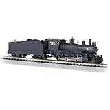 Bachmann Industries Baldwin 4-6-0 Steam Locomotive - Painted, Unlettered - Black N Scale - DCC on Board