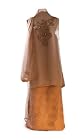 Designer Inspired Brown Embellished Fabric for Indian & Pakistani Bridal Wedding Dress. Ready to Be Custom Made to Fit You. 4 Piece Fabric Set. Embellished Chiffon for the Top
