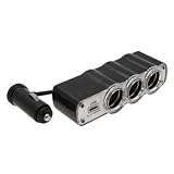 Zoom Produkt-Bild: In-Car Zigaretten Verteiler 3er Steckdose / Triple Socket & USB