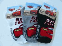 Disney Pixar Movie Cars Footwear - Lightning McQueen Socks (size4-6)