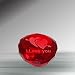 Red Crystal Heart with "I Love You" engraving. #420-R