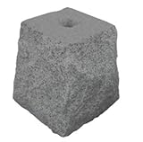 束石 沓石 グレー御影石 4.5寸 割肌 自然 御影石 柱石