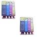 Chipped - 2 sets Compatible Ink Cartridges with chip for Canon Pixma iP3300 / iP3500 / iX4000 / iX5000 / MX700 / MP510 / MP520 Printer by GFS - 2x PGI-5BK Black, 2x CLI-8C Cyan, 2x CLI-8M Magenta, 2x CLI-8Y Yellow