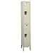 Hallowell U1288-2PT Parchment Steel Premium Wardrobe Locker, 1 Wide with 2 Opening, 2 Tier, 12" Width x 78" Height x 18" Depth, Knock Down