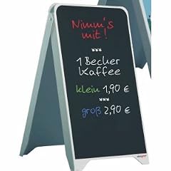 Visupro Kundenstopper PS Kreidetafel schwarz 500 x 880 mm