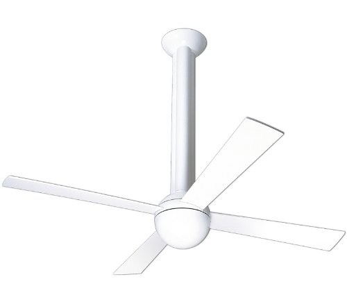 Modern Fan STR-GW 52″ Stratos Contemporary Energy Star DAMP Outdoor Gloss White Ceiling Fan