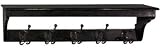 Sonoma Coat Rack With Shelf Five-hook Distressd Black