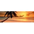 Seychelles Island (Sunset) Art Poster Print - 12" X 36"