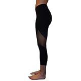 Mesh Capri Yoga Pants Women's Workout Leggings by Yoggir