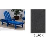 Long Island Chaise Lounge - Black (Black) (38H x 26.50W x 76D)