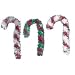 16 Tinsel Candy Canes- 3 Colors Case Pack 96 - 378985