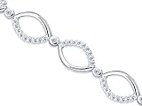 Guaranteed to Bring You Compliments Round Cut White CZ Gemstone Bracelet in Sterling Silver