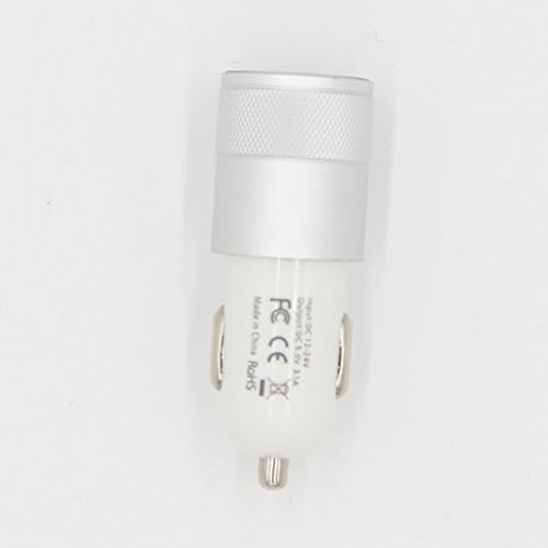 Car Charger, Khold 3.1a Dual USB Port Car Charger Portable Travel Charger Rapid Car Charger Auto Adapter for Iphone 6 Plus/6/5s/5/4, Ipad, Ipod , Samsung Galaxy, Smart Phone, Tablets (Silver)