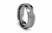 Tungsten Carbide Ring Slight Dome with White Carbon F. I. 8mm