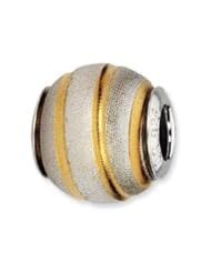 Silver Gold-plated Laser Cut Charm for 3mm Charm Bracelets