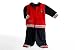 natubini Baby Jogginganzug, marineblau und racingrot, Größe 98
