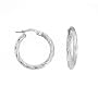 Karat Platinum 20mm Twisted Hoop Earrings