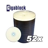 3000pcs CD-R 52x 700MB 80Min White Inkjet Hub printable Disc Media