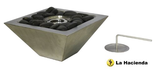 La Hacienda Brûleur à gel en inox avec galets