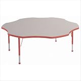 60 Flower Color Banded Adjustable Height Activity Table Frame Color: Blue, Leg Height: 30