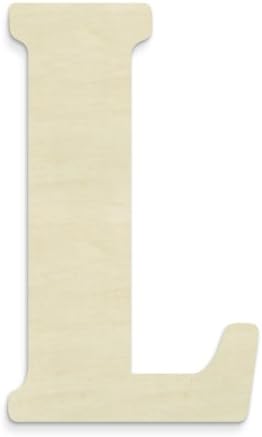 UNFINISHEDWOODCO Oversized Unfinished Wood Letters, 18-Inch, "L"