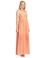 V-neck Empire   Waistline Chiffon/Polyester/Spandex Slit Lace Evening Dress/Party Dress/Wedding Dress 