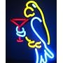Parrot with Martini Neon Sign and Light