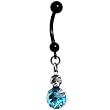 Handcrafted Aqua Ambiance Belly Ring MADE WITH SWAROVSKI ELEMENTS Made with ELELMENTS
