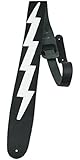 Perris Leathers BLB-218 2.5-Inch Leather Adjustable Guitar Strap with Lightning Bolt
