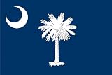 South Carolina Flag 6 inch x 4 inch Window Cling