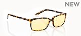 Gunnar Optiks HAU-02301 Haus Full Rim Advanced Computer Glasses with European Modernistic Detailing and Amber Lens Tint, Tortoise Frame Finish
