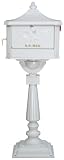 Solar/Gibraltor Cast Aluminum Locking Mailbox/Post Combo White