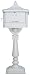 Solar/Gibraltor Cast Aluminum Locking Mailbox/Post Combo White