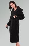 Women's Terry Cotton Hooded Bathrobe, Full Cut 18 oz Bath Robe