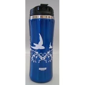Blue Birds 14oz Travel Tumbler Mug with Stainless Steel Interior Liner