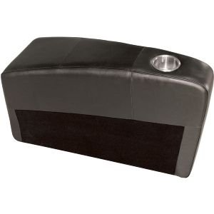 Black Leather Home Theater Chair Wedge With Cup Holder-CA0858