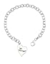 Sterling Silver "Be Yourself" Heart Charm Link Bracelet