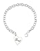 Sterling Silver "Be Yourself" Heart Charm Link Bracelet