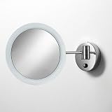 Mevedo Wall-mount Twistable Magnifying Makeup Mirror, with Lighting