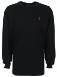 Ralph Lauren - T-shirt à manches longues hommes - col rond - Noir