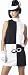 Apparel : Sexy Womens Halloween Go Go Girl Costume Mod Retro Disco Dress 60s 70s Outfit Black White Mini Dress