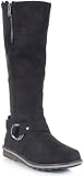 Qupid Push-04 Knee-high Engineer Fur Boots