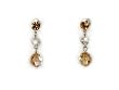 Light Topaz Colored Swarovski Crystal Drop Earrings Fashion Jewelry