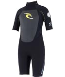 31Qg1BTEWIL. SL160  Rip Curl Dawn Patrol Short Sleeve Spring Suit (Black/Charcoal/Yellow, Large)