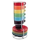 Review The Contemporary Home  / Ceramic Cups & Saucers on Stand