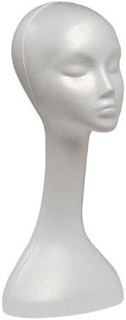 Case Pack of 1 Giell Styrofoam Foam Mannequin Long Neck Wig Head Display by Giell