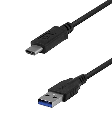 ZTE Max Duo LTE 4G Z963VL / Z962BL - USB Type-C (USB-C) to USB Standard-A Plug (Type-A, USB-A) Cable [3.3 ft] and Atom LED