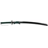 Whetstone Cutlery 40 Inch Samurai Sword With Two Tone Blade and Green Trim Sword