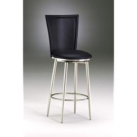 Click here to buy Bristol Black Vinyl Swivel Bar Stool by Hillsdale Furniture.